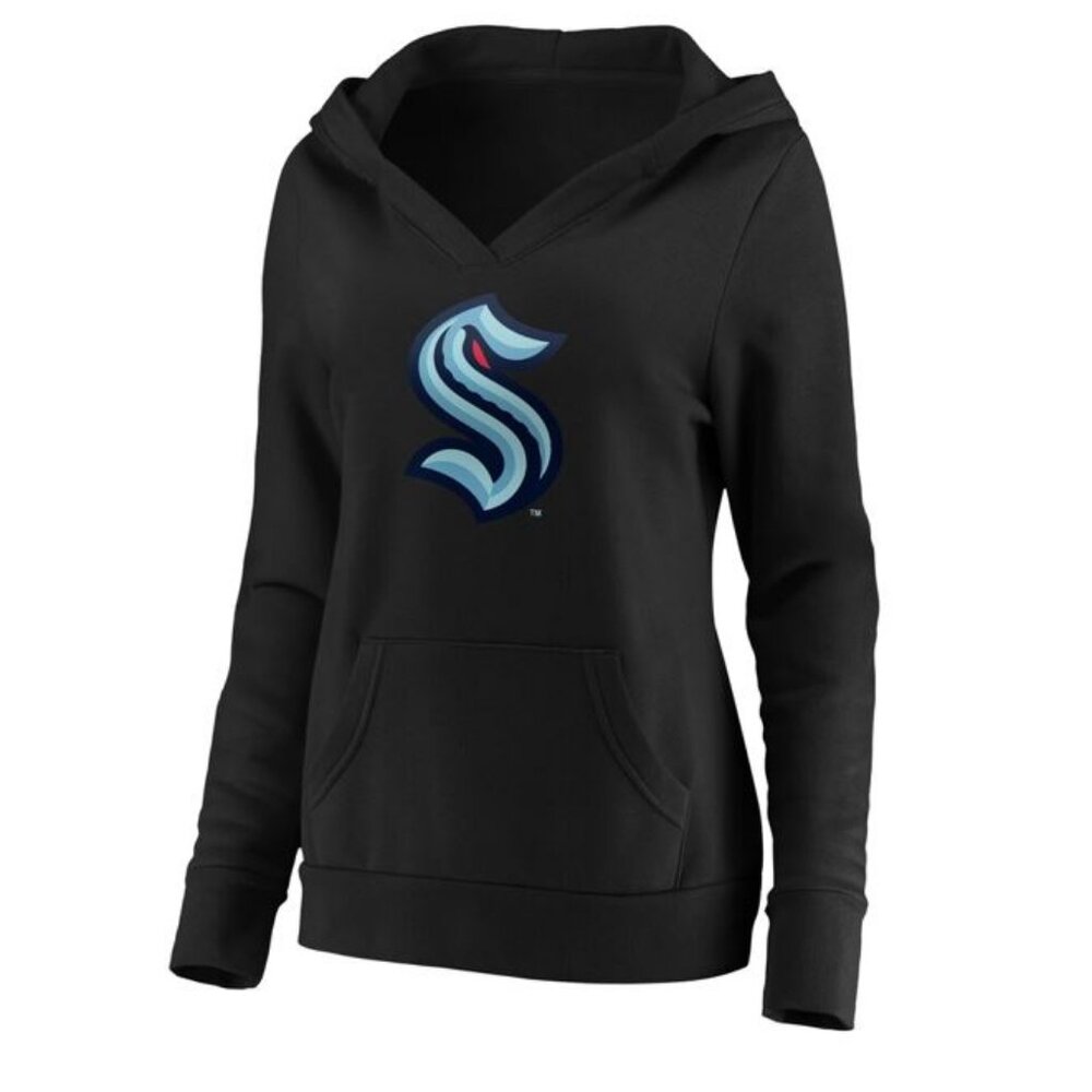 Seattle Kraken Women's V-Neck Hooded Sweatshirt